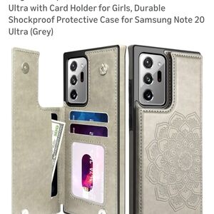 Samsung Note 20 Ultra Beige Floral Wallet Case